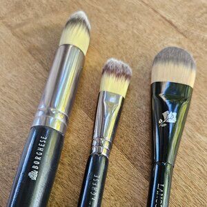Borghese and Lancome Foundation and concealer brush set of 3